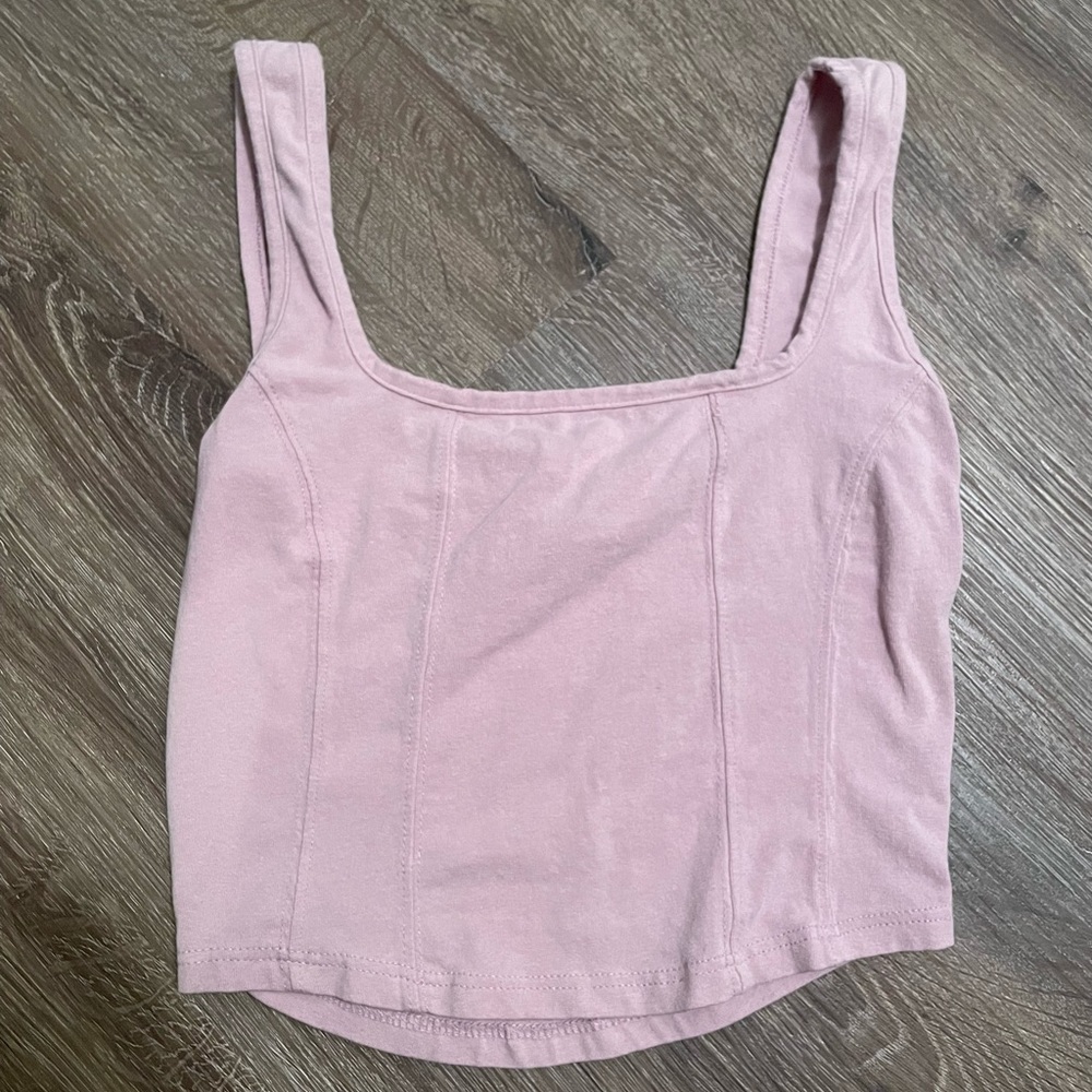 Corset Detailing Crop Tank